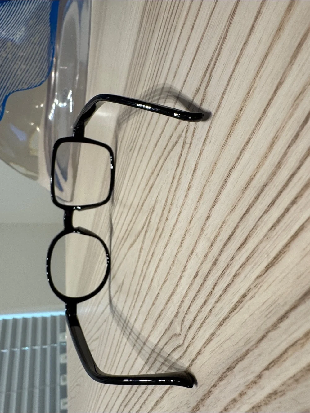 Black Retro Round-Square Reading Glasses - Home Office